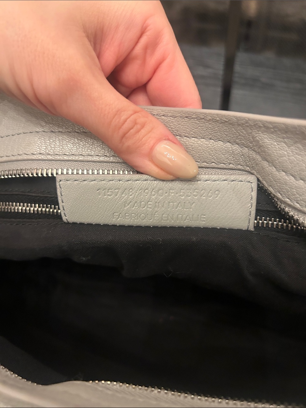 S/S 2015 (AW) Balenciaga City Bag Light Gray Leather Satchel Bag - Picture 9 of 9